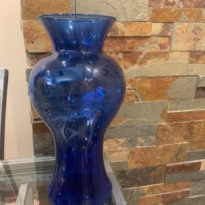 Blue tall vase